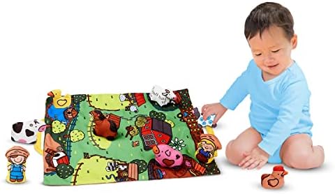 Melissa & Doug Melissa Doug Take-Along Farm Baby and Toddler Play Mat 19.25 x 14.5 inches