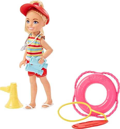 Barbie Playset Chelsea Can Be Blonde Lifeguard Small Doll Set with Outfit 6 Career