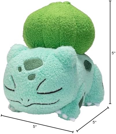 Pokemon 5 Sleeping Squirtle Charmander Bulbasaur Starter Plush