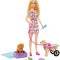 Barbie Doll With A Toy Pup And Dog in A Wheelchair Plus Pet