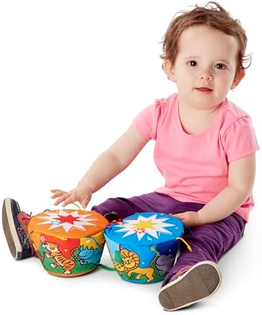 Melissa & Doug Melissa Doug K's Bongo Drums Soft Musical Instrument Multicolor 1 EA