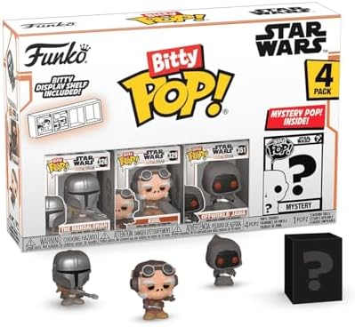 Funko Bitty POP Mandalorian 4 Packa - The Mandalorian Bitty POP Kuiil Bitty POP Offworld
