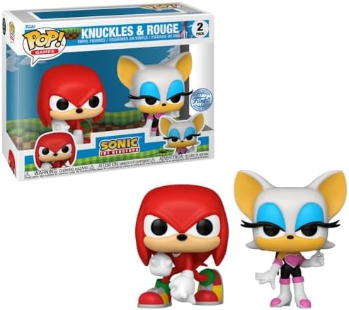 Funko Pop Sonic - Knuckles and Rouge 2pk Exc Collectable Vinyl Toy Figure - 77477