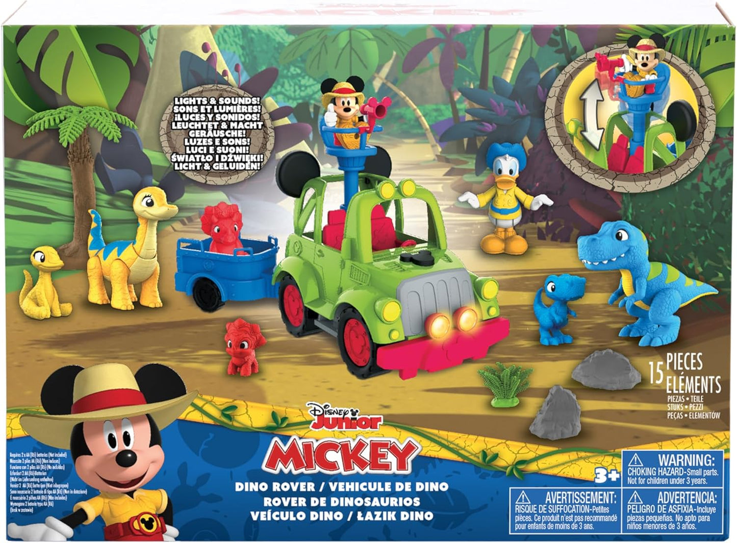 MICKEY Disney Junior Mouse Funhouse Dino Safari Rover