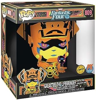 Funko POP Jumbo Marvel Galactus wSurfer PX BLK LT 10IN Figure Standard