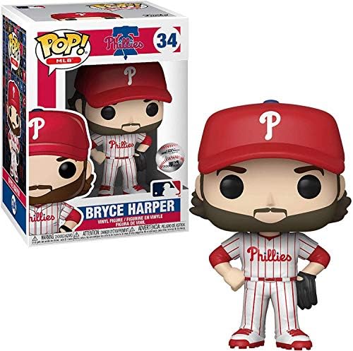 Funko Bryce Harper Philadelphia Phillies White Jersey 34 Pop Sports MLB Action Figure