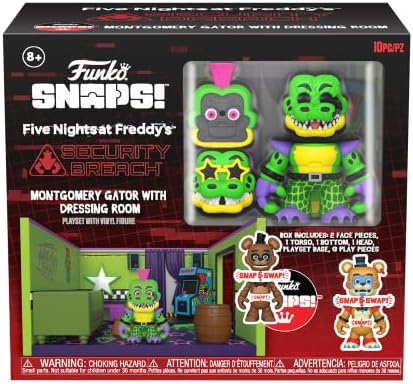 Funko Five Nights at Freddy's FNAF Snap Montgomery Gator with Dressing Room - Collectable Vinyl Figure
