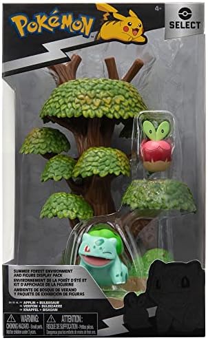 Pokemon Select Forest Environment - Multi-Level Display Set with 2-Inch Bulbasaur and
