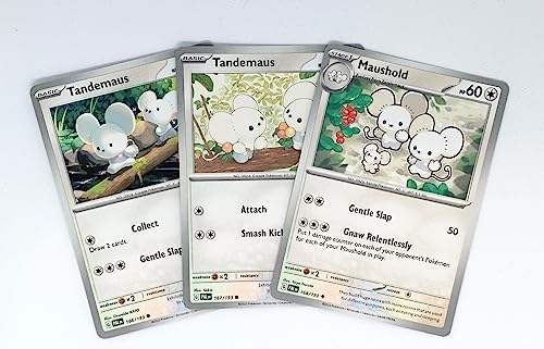 Pokemon Maushold 168193 - Paldea Evolved - Pokemon Evolution Set - 3 Card Lot - Scarlet