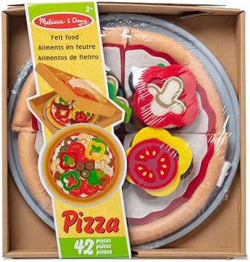 Melissa & Doug Melissa Doug Felt Food Mix 'n Match Pizza Play Food Set 40 pcs