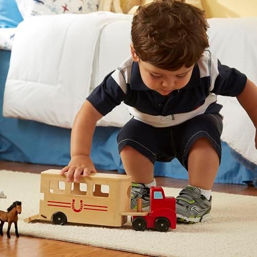 Melissa & Doug Melissa Doug Horse Carrier Wooden Vehicle