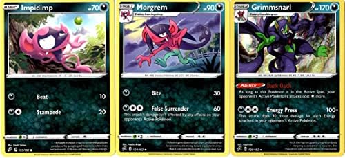 Pokemon Grimmsnarl 125192 - Rebel Clash - Pokemon Evolution Card Set - Morgrem Impidimp -