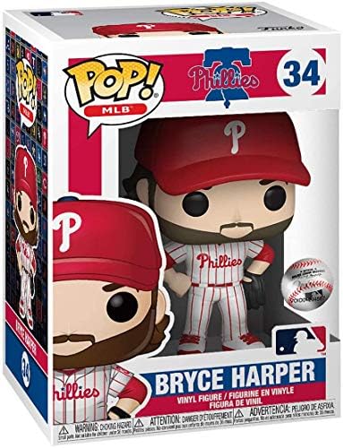 Funko Bryce Harper Philadelphia Phillies White Jersey 34 Pop Sports MLB Action Figure