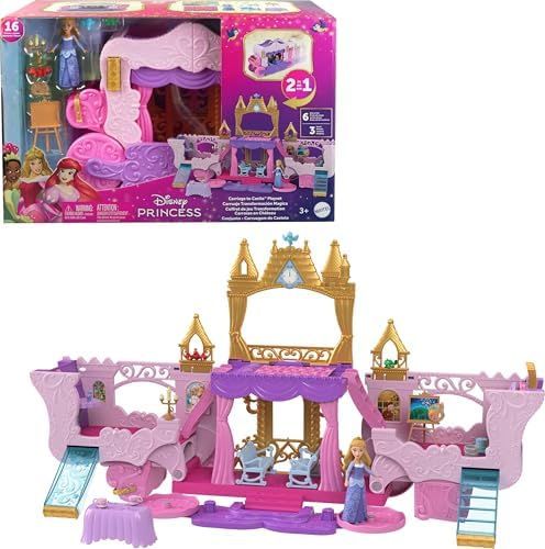 Mattel Disney Princess Carriage to Castle Transforming Playset