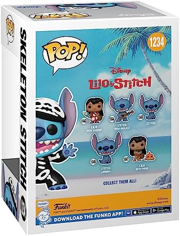 Funko Pop Disney Lilo Stitch - Skeleton Stitch 1234 Common Multicolor Vinyl 1234