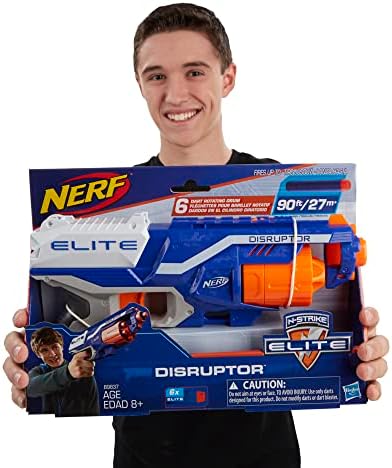 Nerf Elite Disruptor Dart Blaster Reflex Slam Fire Blue Easter Gifts for Amazon