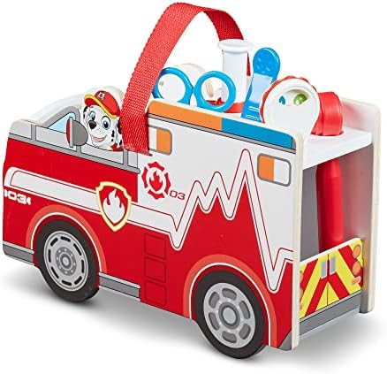Melissa & Doug Melissa Doug PAW Patrol Marshall's Wooden Rescue EMT Caddy 14 Pieces
