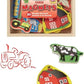 Melissa & Doug Melissa Doug 20 Wooden Farm Magnets in a Box Cute Barnyard Animal Fridge