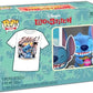 Funko Pop Tee Lilo and Stitch - Ukelele Stitch Flocked - Medium - M - T-Shirt - Clothes