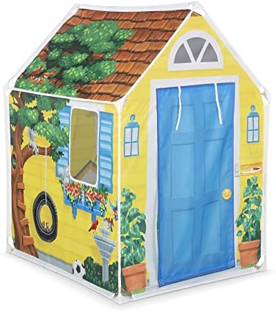 Melissa & Doug Melissa Doug Cozy Cottage Fabric Play Tent and Storage Tote Yellow