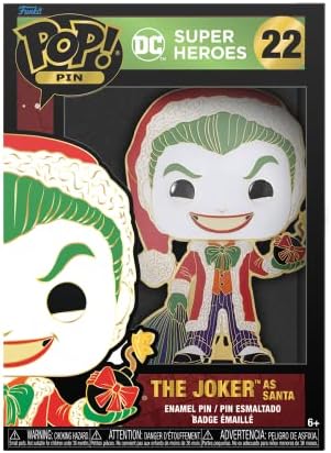 Funko Pop Pin DC Super Heroes Holiday - Joker as Santa with Chase Styles May Vary