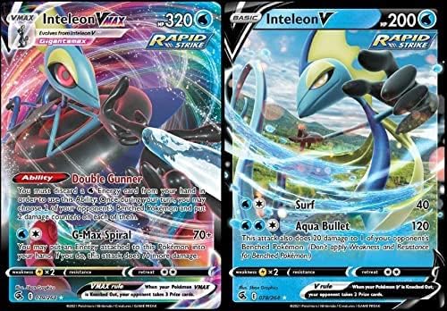 Pokemon Inteleon V Vmax Card Set - Fusion Strike 078264 079264 - Pokemon Ultra Rare 2