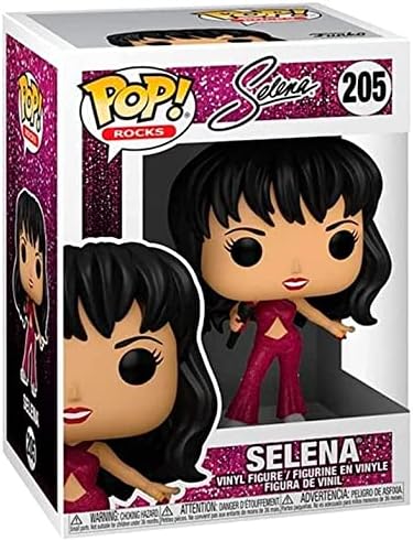 Funko Selena Burgundy Outfit Pop Vinyl Figure Bundled with Compatible Pop Box Protector