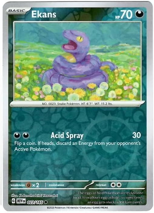 Pokemon - Ekans 023165 - Pokemon 151 - Reverse Foil - Single Card - Kedamahadaitai