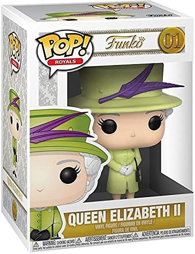 Funko POP The Royal Family - Queen Elizabeth II Green Outfit Funko Vinyl Figure Bundled