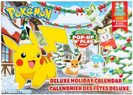 Pokemon PKW3624 Battle Figure Deluxe Advent Calendar 2024 Official Pokemon Calendar with