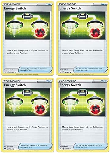 Pokemon Card - Energy Switch - Sword and Shield Base - x4 Card Lot Playset
