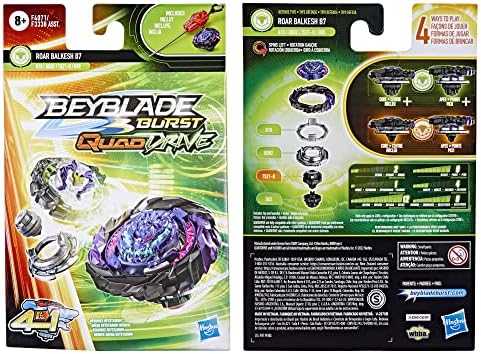 BEYBLADE Burst QuadDrive Roar Balkesh B7 Spinning Top Starter Pack - DefenseStamina Type
