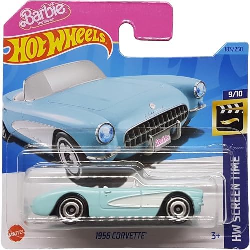 Hot Wheels HW Screen Time 910 - Barbie 1956 Corvette Diecast Model Car