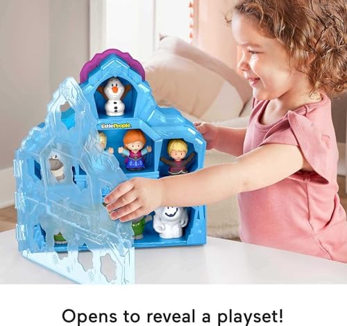 Fisher-Price Little People Toddler Toy Disney Frozen Carry Along Castle Case Playset