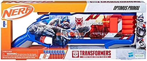 Nerf Transformers Optimus Primal Dart Blaster 16 Nerf Elite Darts Gifts for 8 Year Old