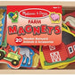 Melissa & Doug Melissa Doug 20 Wooden Farm Magnets in a Box Cute Barnyard Animal Fridge
