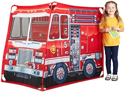 Melissa & Doug Melissa Doug Fire Truck Play Tent Role Play Firefighter Tent Fire Truck