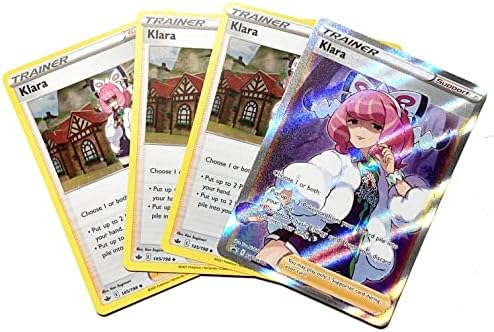 Pokemon Klara SWSH302 Full Art - Pokemon 4 Card Lot - Black Star Promo x3 Cosmic Holo