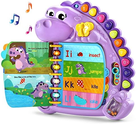 LeapFrog Dino's Delightful Day Alphabet Book Purple