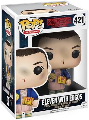 Funko Pop Stranger Things Eleven with Eggos Vinyl Figure Styles May Vary - withWithout Blonde WigMulticolorStandard13318 - Collectable Vinyl Figure