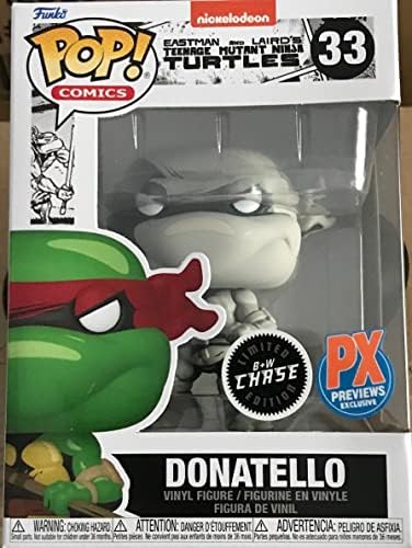 Funko POP Teenage Mutant Ninja Turtles - Donatello PX Previews Black White Chase Funko