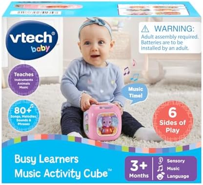 VTech Baby Busy Learners Music Activity Cube Pink