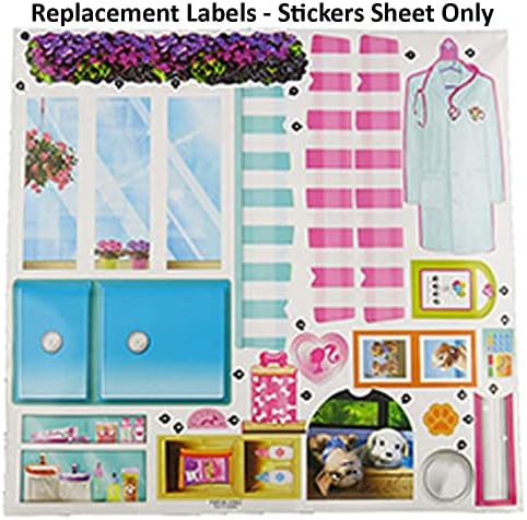 Barbie Replacement Parts Pet Care Center Playset - FBR36 Replacement Labels - Sheet