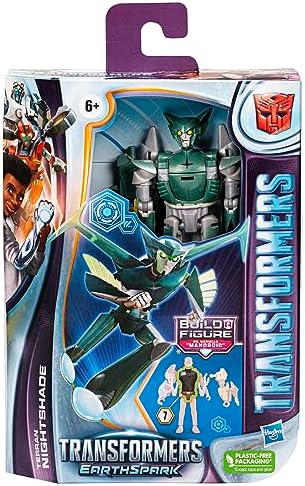 Transformers EarthSpark Deluxe Class Terran Nightshade Action Figure 5-Inch Robot for