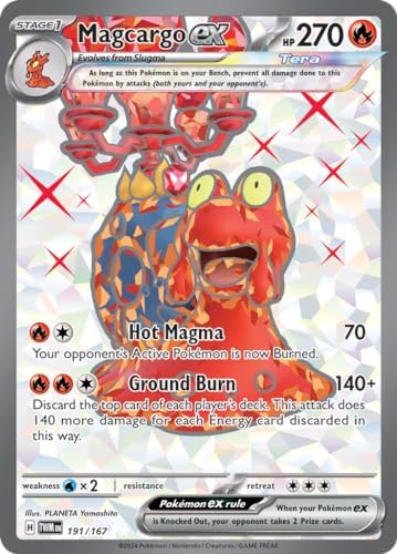 Pokemon - Magcargo ex 191167 - Twilight Masquerade - Full Art Pokemon Card - Secret Rare