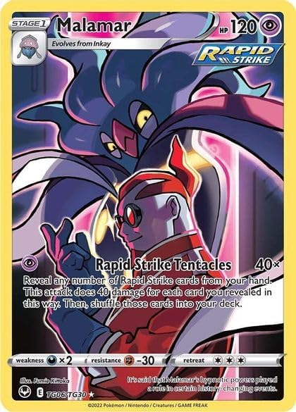 Pokemon - Malamar TG06TG30 - Silver Tempest - Trainer Gallery Full Art - Foil Card