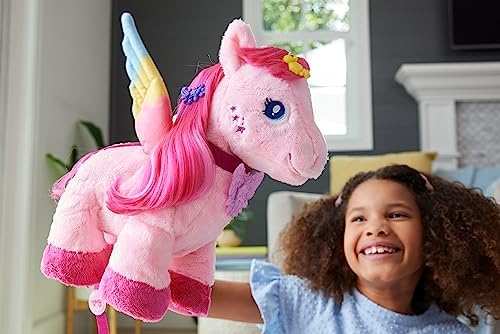 Barbie Mattel Barbie A Touch of Magic Stuffed Animals Walk Flutter Pegasus Plush