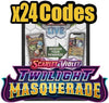 Pokemon Twilight Masquerade - Pokemon Code Cards x24 - RedeamableUnused