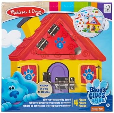 Melissa & Doug Melissa Doug Blue's Clues You Wooden Activity Board with Clue Cards - FSC