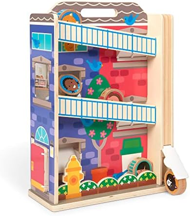 Melissa & Doug Melissa Doug GO Tots Wooden Town House Tumble with 6 Disks - FSC Certified
